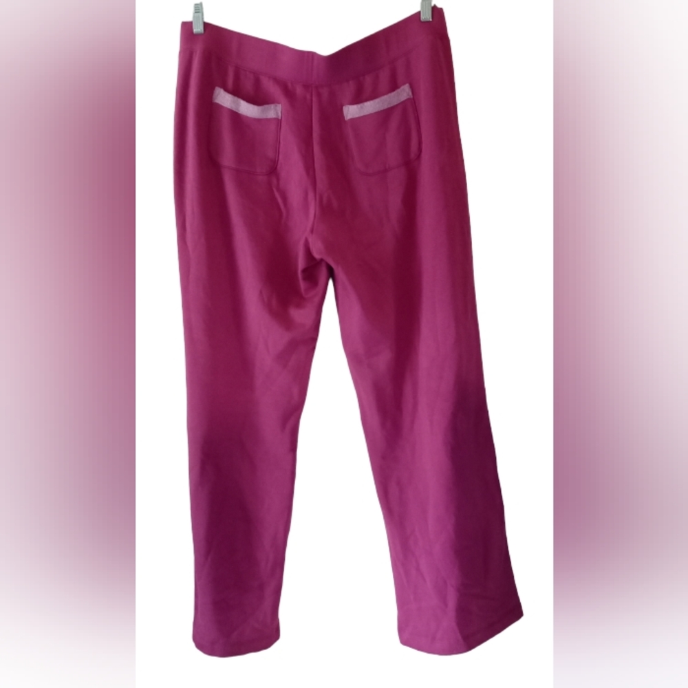 Pajamagram Mauve Fleeced Drawstring Pants - Size:… - image 2